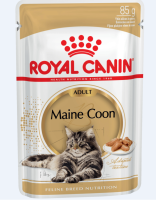 Royal Canin Maine Coon Adult, Влажный корм для кошек породы мейн-кун, соус, 85 г. [уценка]