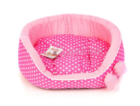 Лежак Премиум [хлопок] №1 размер 42х35х16 XODY [Розовый, 02613-3]