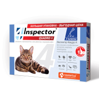 Inspector IN Quadro Капли для кошек 4-8кг, 3 шт *12 ---- (1-4 кг)