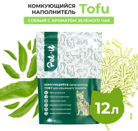 Наполнитель Pet-it комкующийся д/к Тофу зеленый чай, 12 л NEW