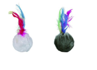 И-36 Игрушка для кошек "Шарик с пером" 2шт.