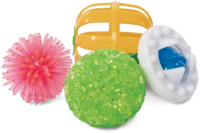 Набор XW7017 игрушек для кошек [3 мяча, погремушка], d40мм; d45мм; d35мм; d40мм