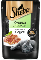 Шеба пауч Ломтики В Соусе С Курицей И Кроликом 75г