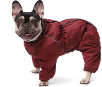 Комбинезон демисезонный "Французский бульдог" бордовый Gamma (S)