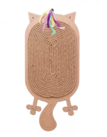 GoSi Когтеточка на стену Фигурная Котик из каната с мятой и игрушкой