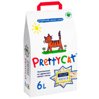 PrettyCat наполнитель древесный Wood Granules (6л)