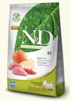 Farmina N&D BOAR&APPLE Adult Mini, беззерновой корм для собак мелких пород, мясо кабана с яблоком, [уценка]