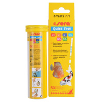 Sera Тест для воды экспресс-полоски QUICK TEST 6in1 рН. GH. KH. NO2. NO3. CL2 [50 полосок] [S4960]