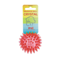 Мяч массажный прозрачный Crystal Красный 570C-8