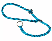 Ошейник-полуудавка SPORT EXTREME CS8/60 шнур 8 мм, чёрный с голубым