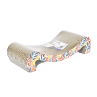 Когтеточка для кошек FOXIE Leaves Лежанка картон 46х21х11см