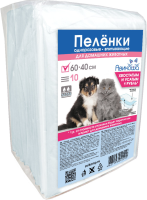 Авикоша Авикоша Пеленки одноразовые впитывающие с суперабсорбентом для домашних животных, 60*40 см, 10 шт (10шт)