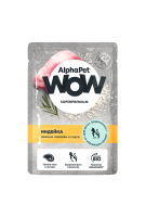 AlphaPet WOW пауч д/котят, беременных и кормящих кошек нежные ломтики в соусе Индейка 85г