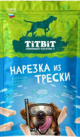 Титбит 027837 Рыбные лакомства д/собак Нарезка из трески 80г