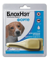 Капли БлохНэт Форте для щенков и собак против клещей и блох Астрафарм (10-20 кг, 2 мл)