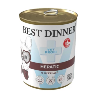 Best Dinner Vet Profi Hepatic корм для собак при заболеваниях печени с курицей консервы (340 гр)