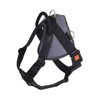 Каскад Шлейка нейлон с грудью [разм. M], шея 60-70 см., грудь 70-90 см., фаст с блокировкой,серая