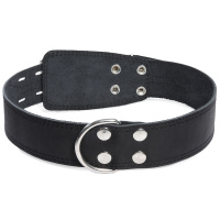 Триол Ошейник кожаный c кольцом, (45мм*810мм)