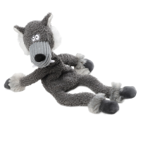 85079 Игрушка для собак Волк с верёвкой 39см, серия PLUSH FRIENDZ, GiGwi