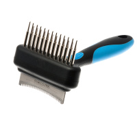 DeLIGHT Грабли двухсторон. двухрядн. плав. зуб с дешеддером с изгибом 36 зуб.