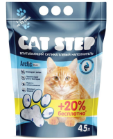 АКЦИЯ [+20% бесплатно] Наполнитель впитывающий силикагелевый CAT STEP Arctic Blue, 4,5 л