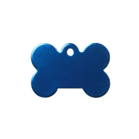 Россия "Адресник" Косточка большая черная. [Жетон арт. 7324-08] (синяя)