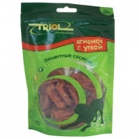 Триол Пикантные сосиски из ягненка и утки, 70 г.