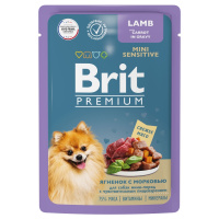 Brit Premium Пауч ягненок с морковью в соусе для собак мини-пород с чyвствительным пищеварением , 85 г.