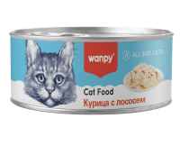 Wanpy Cat Консервы для кошек "Курица с лососем" 95 г