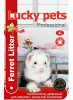 LUCKY PETS наполнитель для хорьков с ароматом земляники (4 л)