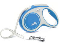 Flexi Флекси рулетка New Line Comfort M [до 25 кг] 5 м лента серый/синий, 98043639