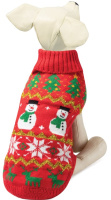 Свитер "Снеговик" (M, красный, размер 30см)