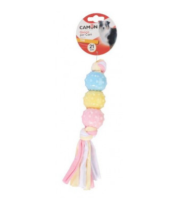 Камон Игрушка Мячи из ТПР на лентах с узлами, 21 см