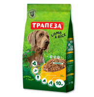 Трапеза Сухой корм для собак, Ягненок/рис, 10 кг.