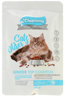 Chammy Premium Влажный корм для кошек старше 8 лет, с кроликом и индейкой, 85 г. [уценка]