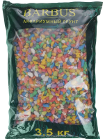 BARBUS Грунт для аквариума "Микс", натуральный, каменная крошка, цвет: синий, зеленый, желтый, 5-10 мм, 3,5 кг
