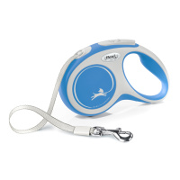 flexi рулетка NEW LINE Comfort XS [до 12 кг] лента 3 м серый/синий