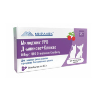 МИЛОДЖИК УРО Д-манноза+клюква [для мелких собак и кошек], 30 табл