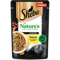 Шеба пауч Ломтики Коллекция природы с Курицей и Паприкой 75г