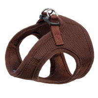 HL03M Комплект мягкая шлейка-жилетка и поводок, коричневый, обхват груди 400мм, поводок 15*1200мм