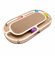 GoSi Игровой трек для кошек Стадион с шариками c когтеточкой из ковра