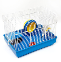 Зооник Клетка для хомяка: дом, колесо, миска