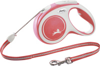 Flexi Флекси рулетка New Line Comfort S [до 12 кг] 5 м трос серый/красный, 98042823