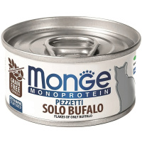 Monge Cat Monoprotein мясные хлопья для кошек из мяса буйвола 80г