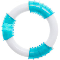 CanineClean игрушка для собак Кольцо синтетическая резина/нейлон 11 см с ароматом мяты, голубой
