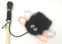 Россия Дразнилка для кошек из натуральной норки на веревке, звенящая