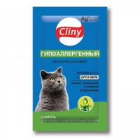 Cliny Шампунь САШЕ Гипоаллергенный для кошек 10мл K317 1*80