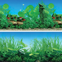 Фон 9011/9051, 500*1000мм "Прибрежные заросли/Зеленый микс"