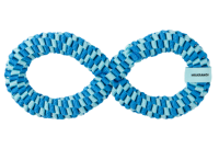 Игрушка Mr.Kranch для собак Плетеное кольцо восьмерка диаметр 13 см голубая