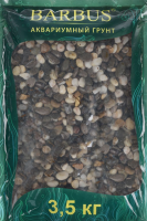 BARBUS Грунт для аквариума "Феодосия №2", натуральный, галька, 5-10 мм, 3,5 кг